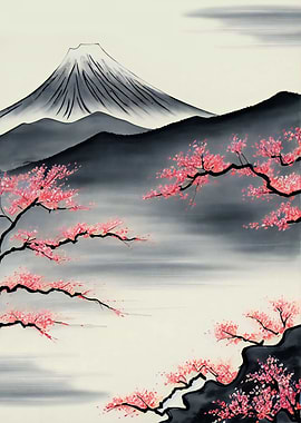 Asian Ink Wash Painting