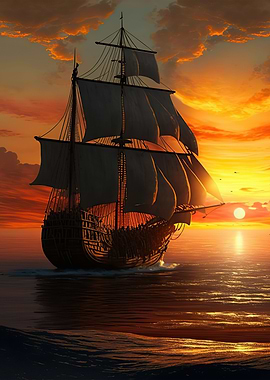Ship Sunset