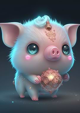 cute pink pig