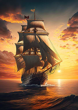 Ship Sunset
