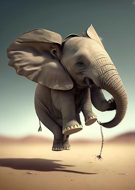 Elephant flying