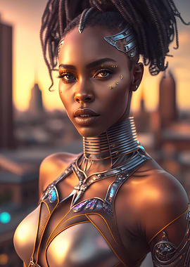 Portrait of golden queen
