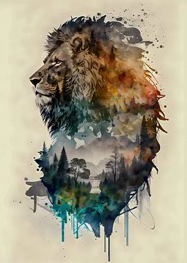 Lion Watercolors
