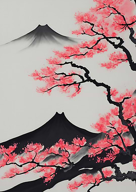 Asian Ink Wash Painting