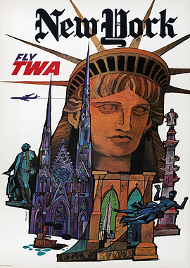 Fly TWA New York Poster