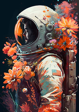 Floral astronaut