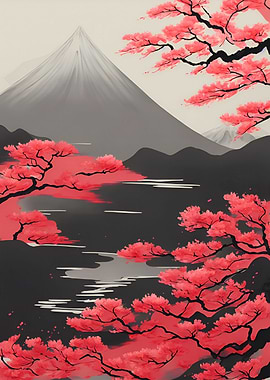 Asian Ink Wash Painting