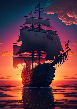 Ship Sunset
