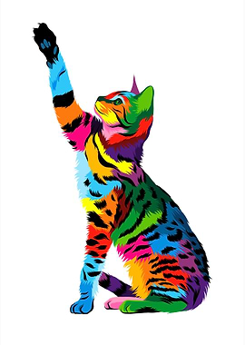 Abstract bengal cat
