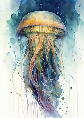 Jellyfish Watercolor