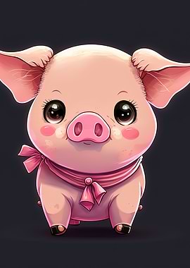 cute pink pig