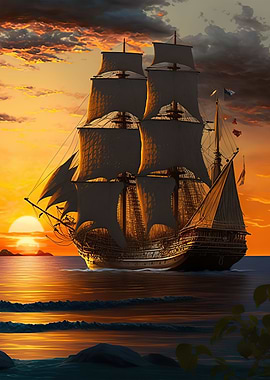 Ship Sunset