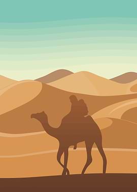 CAMEL IN SAHARA DESERT