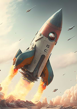 Space Launch Rocket Clouds