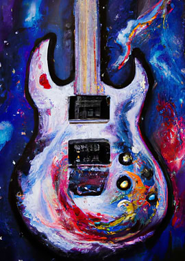 Guitar Oil Painting