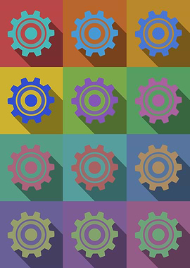 Engineer Gears Pop Art