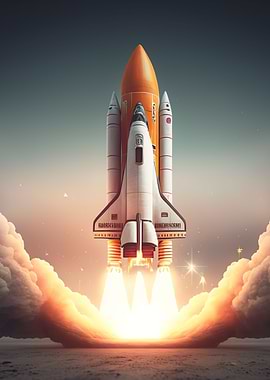 Space Launch Rocket Clouds