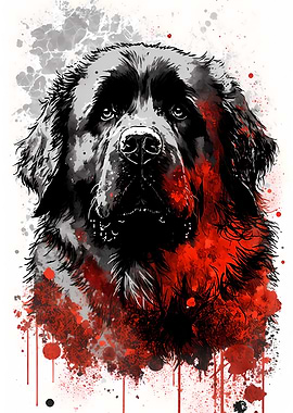 Newfoundland Dog Portrait