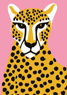 Minimal Cheetah Portrait