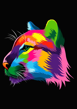 Abstract puma cougar