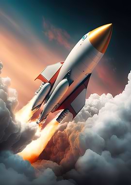 Space Launch Rocket Clouds