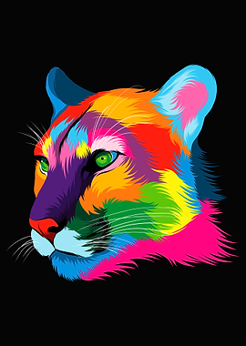Abstract puma cougar