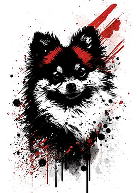 Pomeranian Dog Portrait