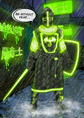 Cyberpunk Templar Knight