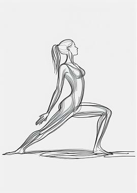 One Line Art Woman