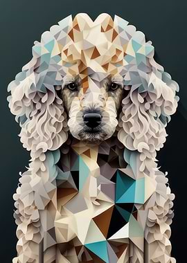 Geometric Poodle Dog
