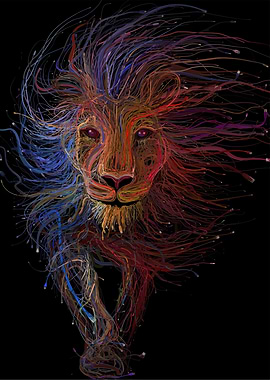lion colorful