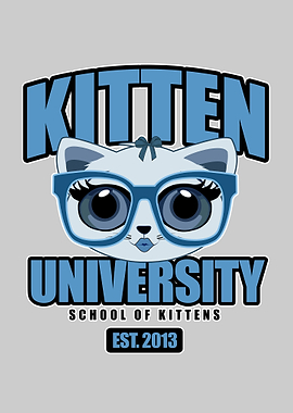 Kitten University Blue