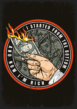 Hustle Hard Rich Money