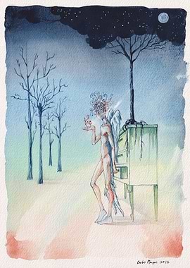 Angel and tree of life