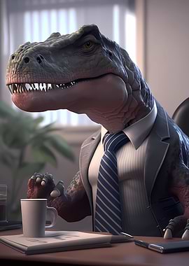 Tyrannosaur businessman