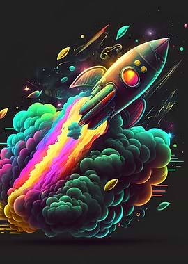 Space Launch Rocket Clouds