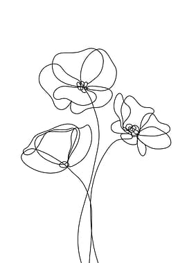 Flower line art