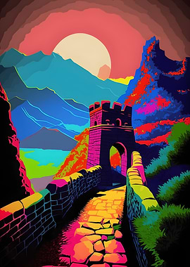 Great Wall of China PopArt