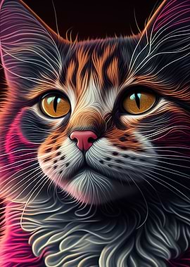 Black Cute Cat Feline