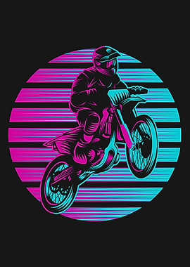 Motocross jump retro