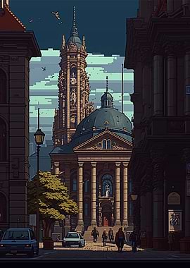 Halle Pixel art
