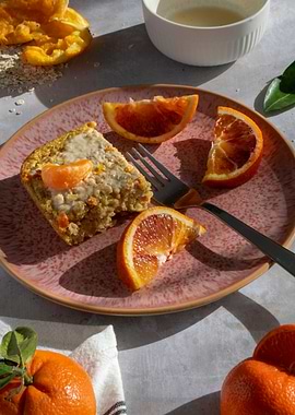 A slice of baked oats