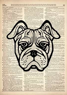 Bulldog line drawing