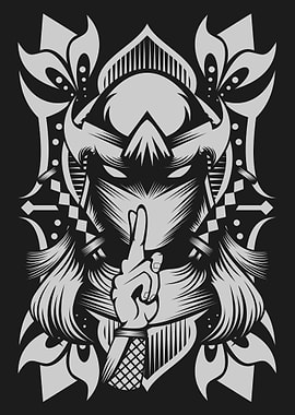 Female ninja illustration