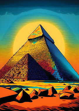 Great Pyramid Giza Pop Art