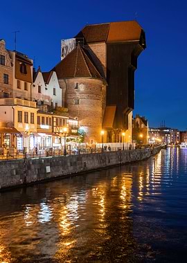 Gdansk by Night in Poland