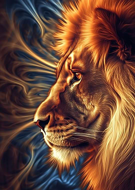 Abstract Lion