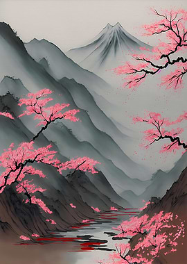 Japanese Ink Wash Painting