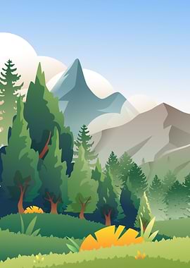 GREEN FOREST LANDSCAPE