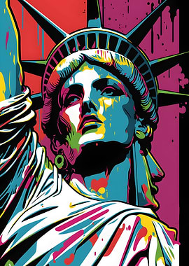 Statue of Liberty Pop Art